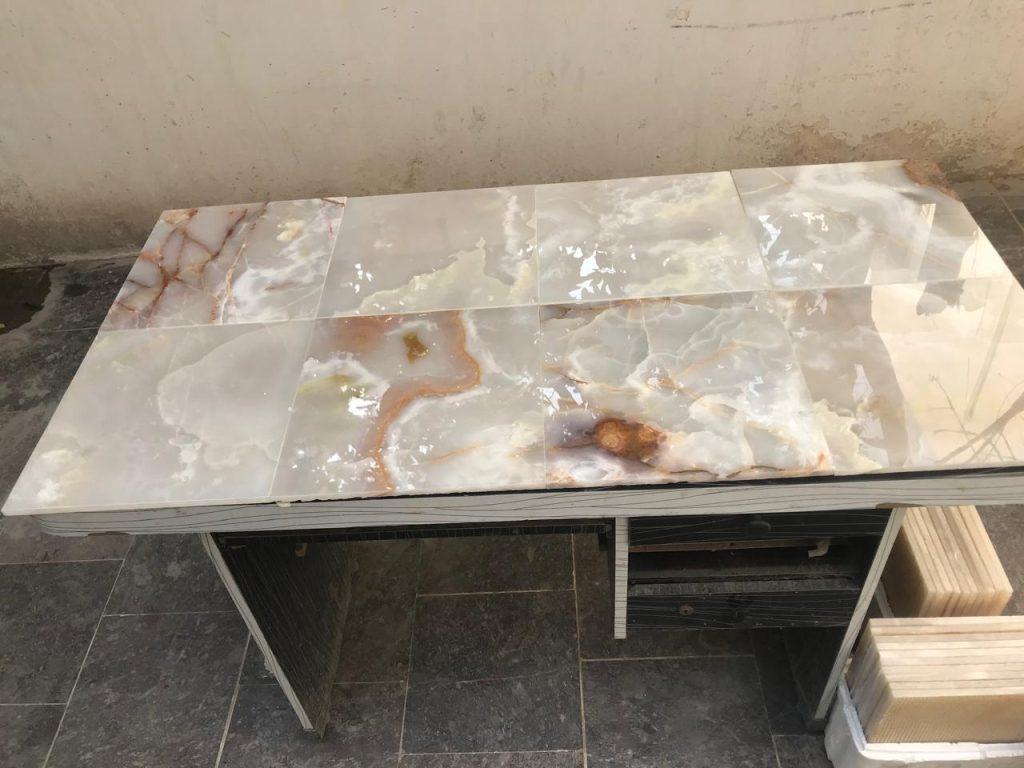 White Onyx Wall Panel Installed in Luxury Interior Project