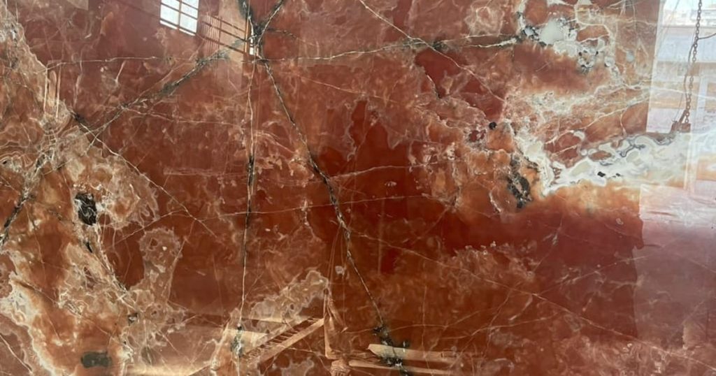Honey Onyx marble slab for luxury interiors in Oman and GCC countries