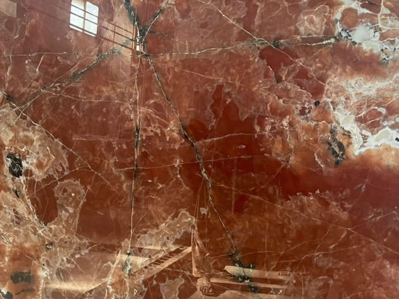 Luxury Honey Onyx marble slab for interior flooring and countertops