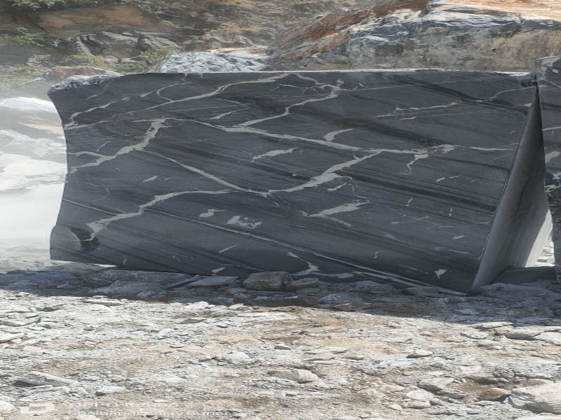 black and white marble blocks from Pakistan ready for export to Oman and GCC
